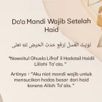 Doa Mandi Wajib setelah Haid Doa Mandi Wajib setelah Haid