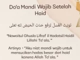Doa Mandi Wajib setelah Haid