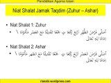 niat salat jamak takdim takhir